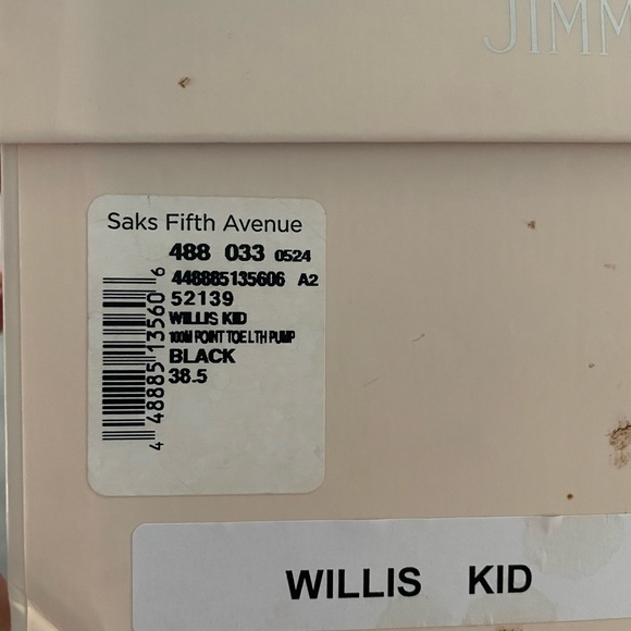 Jimmy Choo Willis Black Kid Pump 38.5 - Picture 3 of 4